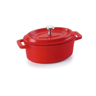faitout rouge en alumin.fondu 12x8.5 cm - lacor ld