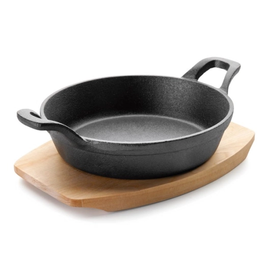 plat rond magma a/tableau en bois d.12cm - lacor ld