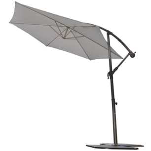 parasol diamã¨tre 300cm dã©portã© mã©tal perle - imagin