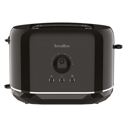 toaster 900w reglage electronique capteur de tâ° design diamant noir - terraillon