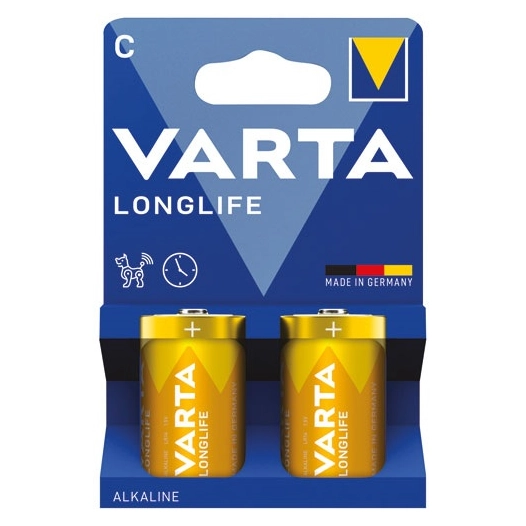 pile alcaline longlife lr14/c blister de 2 - varta consumer france sas