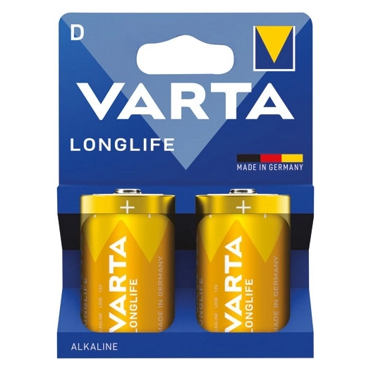 pile alcaline longlife lr20/d blister de 2 - varta consumer france sas