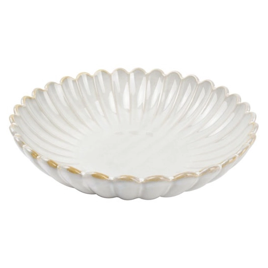 6 lotus assiette creuse 22xh5cm nuance white - fine dining living