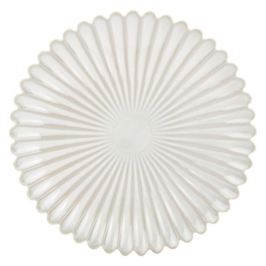6 lotus assiette plate 25cm nuance white - fine dining living