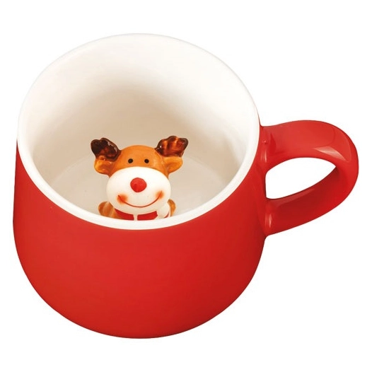 4 mug miam rouge avec cerf 3d - amefa medard de noblat