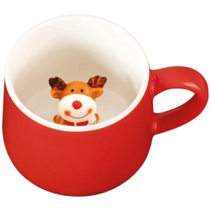 4 mug miam rouge avec cerf 3d - amefa medard de noblat
