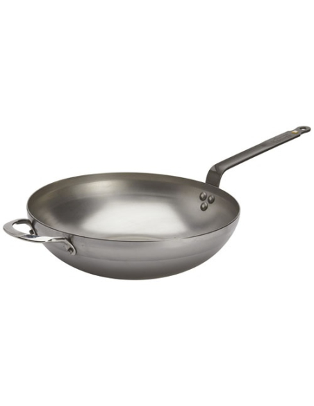 Poêle Wok Mineral B 32cm Cuisson saine et saisie parfaite - DE BUYER INDUSTRIES SAS