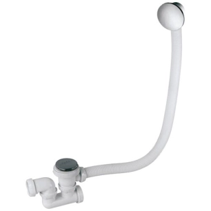 vidage baignoire quick clac chrome siphon orientable 700 mm - wpsa wirquin plastiques