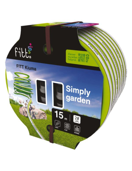 tuyau 15m fitt kiuma lime 13mm+ raccords