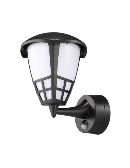 applique led avec détecteur de mouvement et de crépuscule 15 w 1200 lm 4000 k lumière du jour, noir, 21,6 x 16 x 24,7 mm