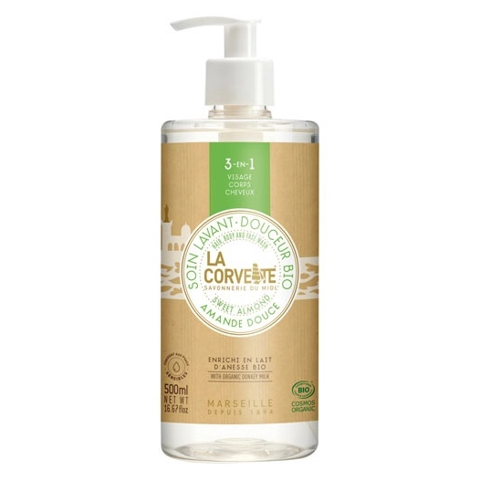 soin douche 3-en-1 amande 500 ml - compagnie du midi