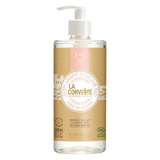 soin douche 3-en-1 fleur coton 500 ml - compagnie du midi