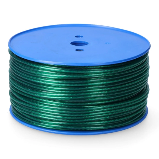câble en acier recouvert de pvc vert 4 mm x 175 m
