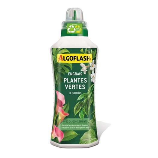 engrais liquide plantes vertes et fleuries algoflash 1l - algoflash