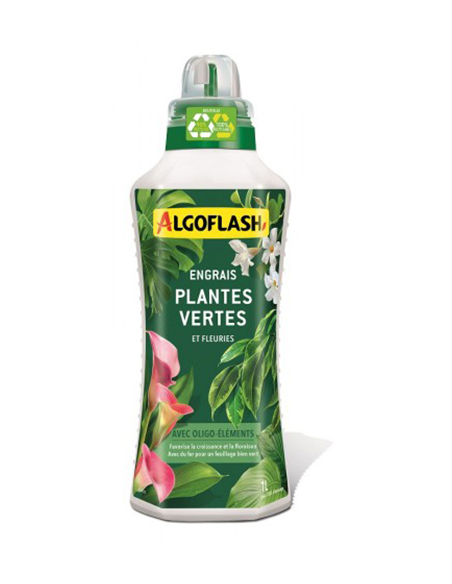 engrais liquide plantes vertes et fleuries algoflash 1l - algoflash