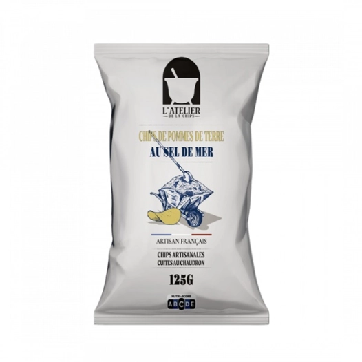 chips de pommes de terre assaisonnee au sel de mer 125g - kerex