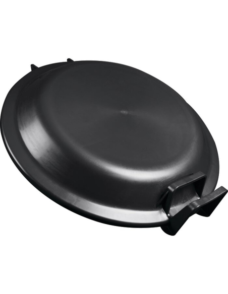 Couvercle Poubelle 80L Noir Protection hygiénique et durable - Aluminium et Plastique