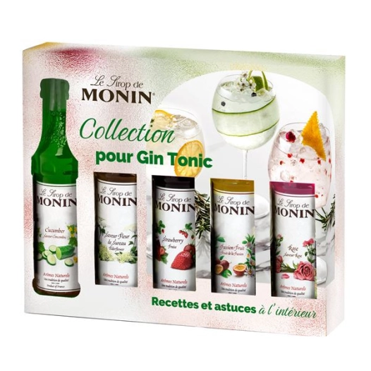 coffret gin tonic 5 mignonettes - kerex