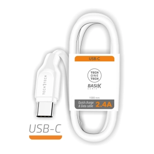 câble bsk usb-a vers usb-c 1m 2,4 a blanc