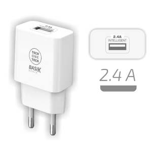chargeur bsk (usb-a), 2,4 a, 12 w, blanc