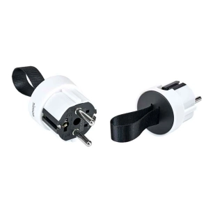 fiche extra plate 2p+tt schuko sortie latérale 16 a 250 v~ démontage facile blanche