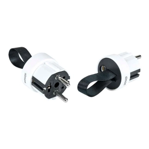fiche extra plate 2p+tt schuko sortie avant 16 a 250 v~ retrait facile blanc