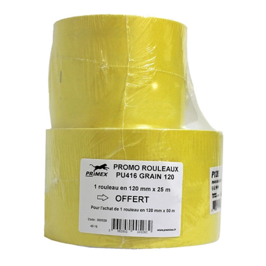 kit promo 2 rouleaux pu416 primex p120 120mmx50m et 120mmx25m - primex