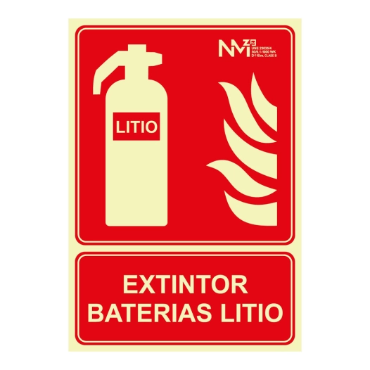panneau d'extinction extincteur pour batteries au lithium classe b (0,7 mm) 210 x 300 mm