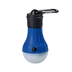 lampe de poche led avec mousqueton bleu 2 positions + 3 piles aaa incluses