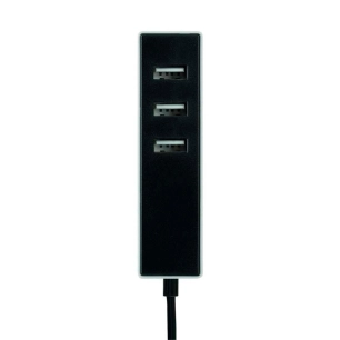 adaptateur 3 usb a avec fixation 1,5 m noir