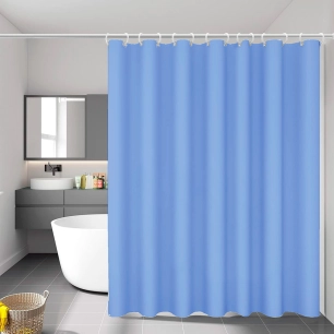 rideau de salle de bain basic bleu 140 x 180 cm
