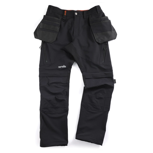 1 pantalon tech noir avec poches-étuis - taille 40 r - scruffs