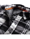 1 chemise à carreaux rembourrée worker, noir et blanc - taille xs - scruffs