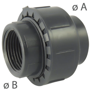 Union PVC pression femelle 63mm - femelle 2 - CODITAL