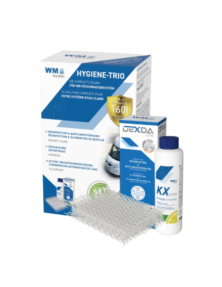 hygiène-trio pour les réservoirs jusqu´à 100 litres (van/ fourgon) - wm aquatec