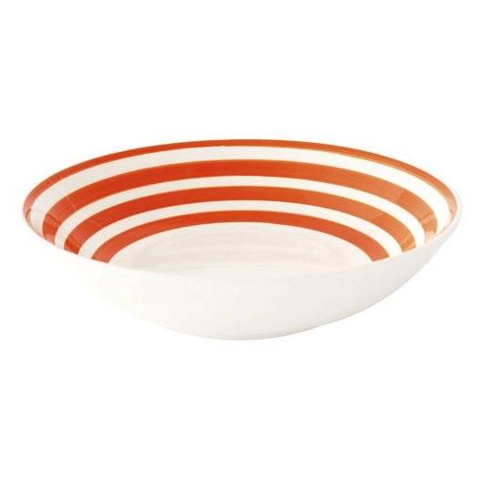 6 assiette a soupe en ceramique ã˜ 22 cm color mix orange - pozzi milano spa