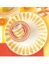 6 assiette dessert en ceramique ã˜ 20,5 cm color mix yellow - pozzi milano spa