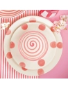6 assiette dessert en ceramique ã˜ 20,5 cm color mix pink - pozzi milano spa