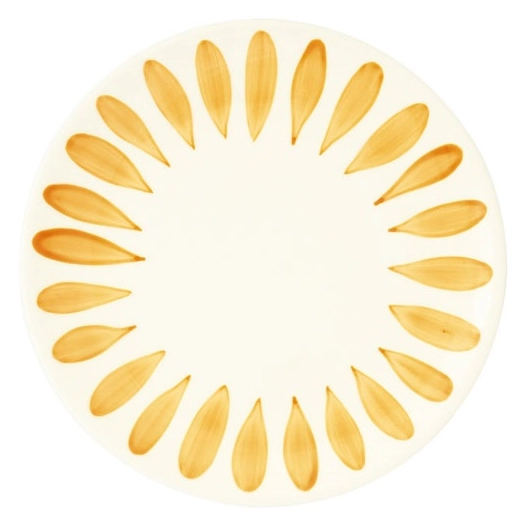 6 assiette plate en ceramique ã˜ 27 cm color mix yellow - pozzi milano spa