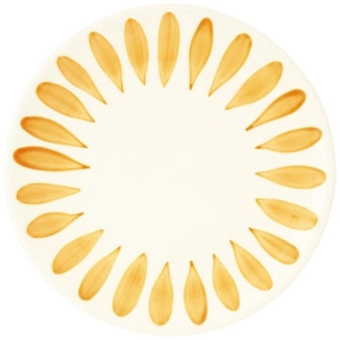 6 assiette plate en ceramique ã˜ 27 cm color mix yellow - pozzi milano spa