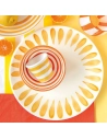 6 assiette plate en ceramique ã˜ 27 cm color mix yellow - pozzi milano spa