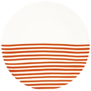 6 assiette plate en ceramique ã˜ 27 cm color mix orange - pozzi milano spa