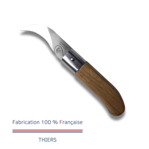 rã©assort de 12 couteaux de poche le coq ã  champignons - manche chãªne - french touch arts com