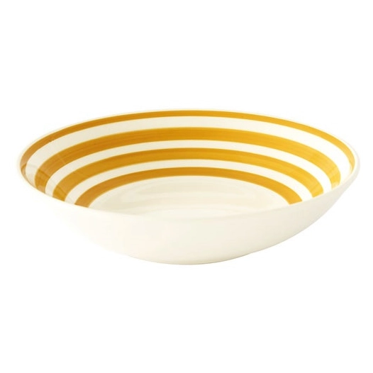6 assiette a soupe en ceramique ã˜ 22 cm color mix yellow - pozzi milano spa