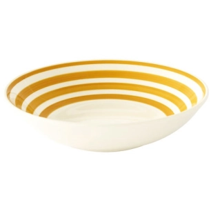6 assiette a soupe en ceramique ã˜ 22 cm color mix yellow - pozzi milano spa
