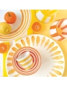 6 assiette a soupe en ceramique ã˜ 22 cm color mix yellow - pozzi milano spa