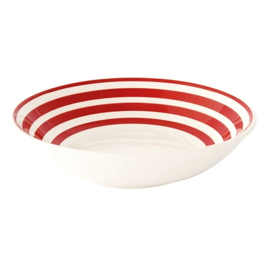 6 assiette a soupe en ceramique ã˜ 22 cm color mix red - pozzi milano spa