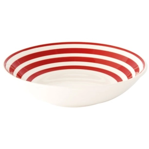 6 assiette a soupe en ceramique ã˜ 22 cm color mix red - pozzi milano spa