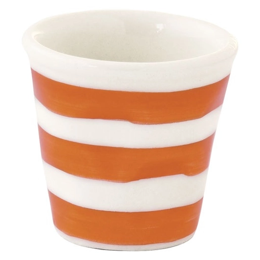bouchon de tasse ã  cafã© en cã©ramique peint ã  la main. 60 ml color mix orange - pozzi milano spa