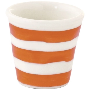 bouchon de tasse ã  cafã© en cã©ramique peint ã  la main. 60 ml color mix orange - pozzi milano spa